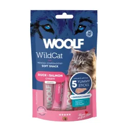 Woolf Wildcat Cream Anatra, Salmone e Oligosaccaridi (5x14gr)
