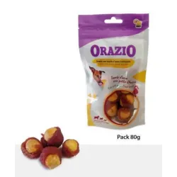 ORAZIO BUTCHER SNACK PER CANI CON TUORLO D’UOVO E PETTO D’ANATRA - 80gr (scadenza 30-03-2026)