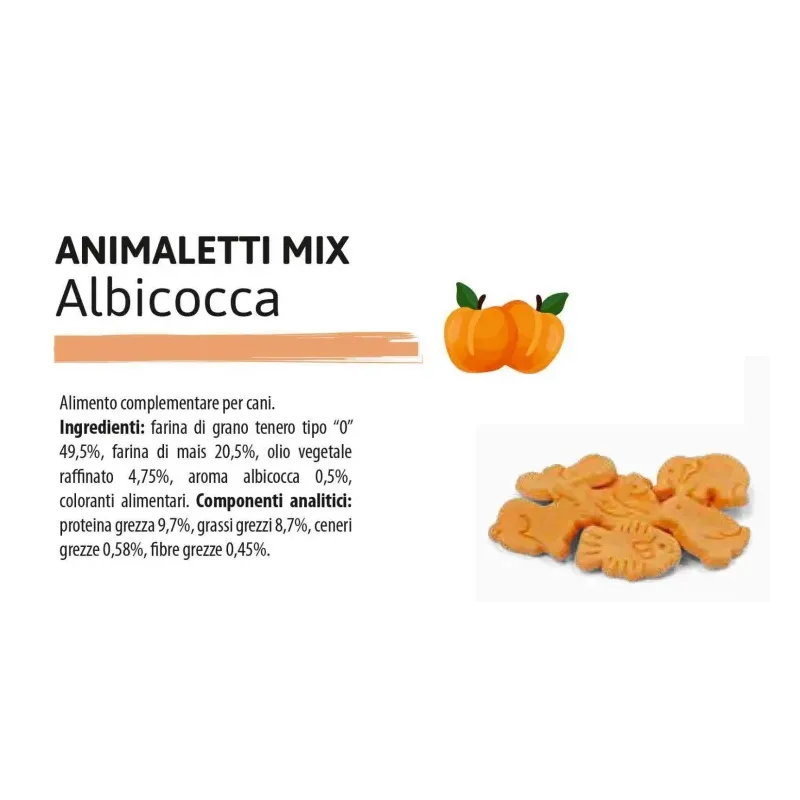 MARIE LA PASTICCERA BISCOTTI VEGETALI ANIMALETTI MIX (ALBICOCCA) 400 GR
