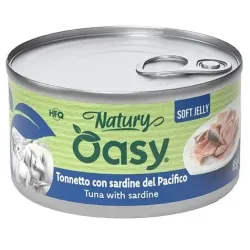 Oasy Wet Cat Natury Soft Jelly - TONNETTO CON SARDINE - Lattina 150 gr