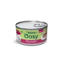 Oasy Wet Cat Natury Soft Jelly - POLLO CON MANZO - Lattina 85 gr