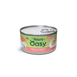 Oasy Wet Cat Natury Soft Jelly - POLLO CON SALMONE - Lattina 85 gr