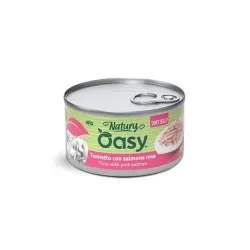 Oasy Wet Cat Natury Soft Jelly - TONNETTO CON SALMONE ROSA - Lattina 85 gr