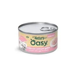 Oasy Wet Cat Natury Cooking Broth - POLLO CON UOVA PER GATTINI - Lattina 85 gr