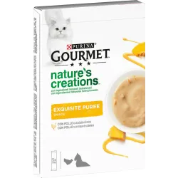 Purina Gourmet Nature's Creations Puree Con Pollo e Zucca (5 x 10gr)