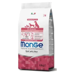 Monge All Breeds Puppy/Junior Monoprotein Manzo e Riso – 2,5 Kg