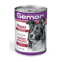 Gemon Dog Adult Medium bocconi con manzo e fegato – 415 gr