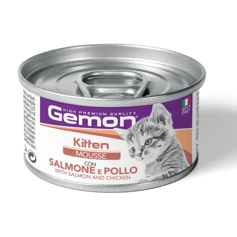 Gemon mousse Kitten con salmone e pollo – 85 gr