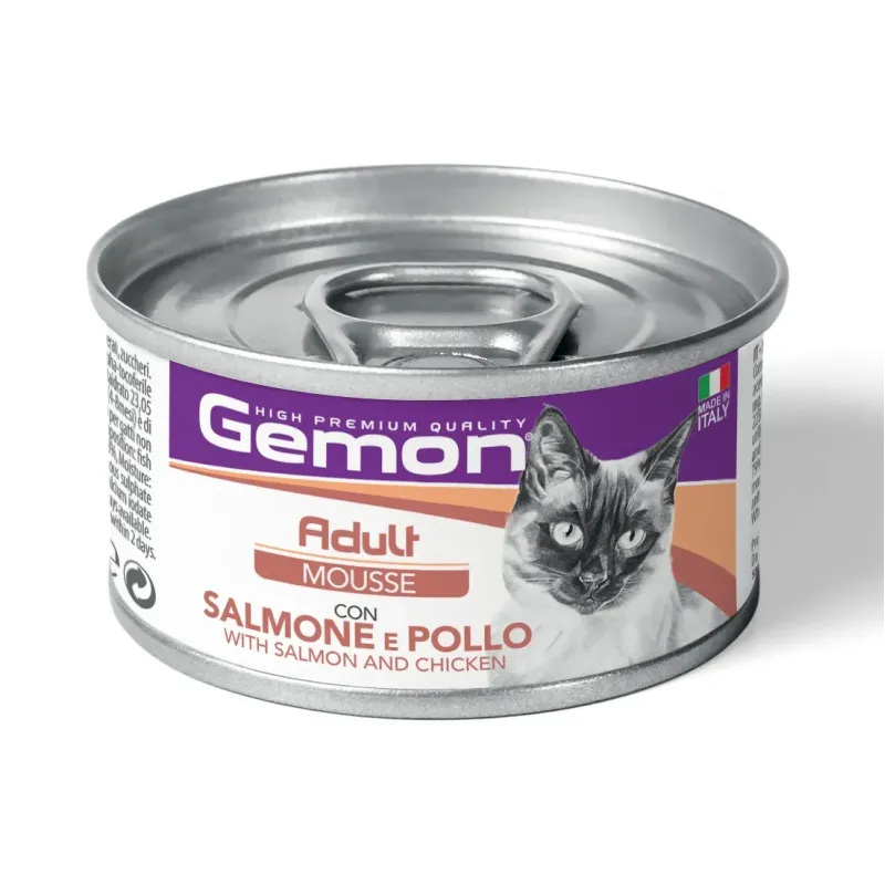 Gemon Cat mousse Adult con salmone e pollo – 85 gr