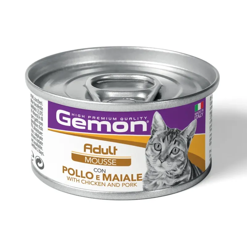 Gemon Cat mousse Adult con pollo e maiale – 85 gr