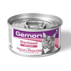 Gemon Cat mousse Sterilised con pollo e fegatini – 85 gr