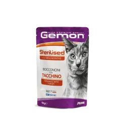 Gemon Cat busta Sterilised con bocconcini tacchino – 100 gr