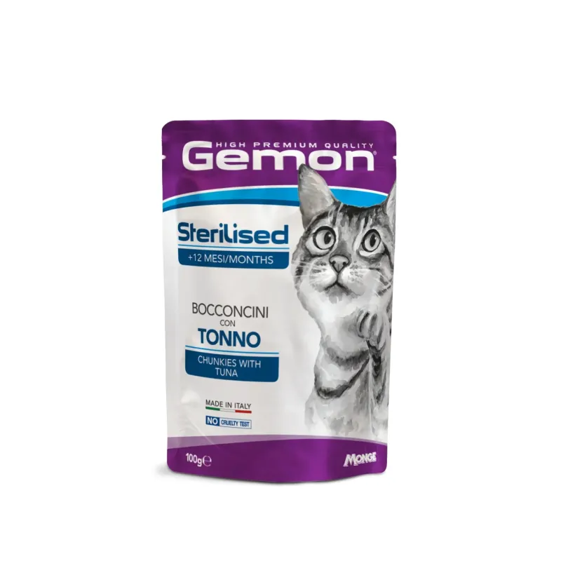 Gemon Cat busta Sterilised con bocconcini tonno – 100 gr