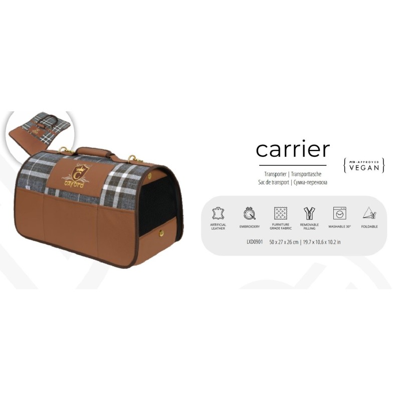 Trasportino Tracolla - CAZO Pet Carrier Oxford - 50 × 27 × 26cm