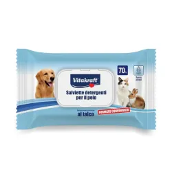 Vitakraft Salviette Detergenti per Cani e Gatti al Talco 70 pz