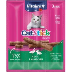 Vitakraft Cat-Stick Anatra e Coniglio (3 pz x 18 gr)