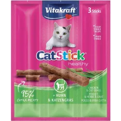 Vitakraft Cat-Stick Pollo ed Erba Gatta (3 pz x 18 gr)