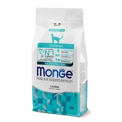 Monge Adult Cat Monoprotein Sterilised Merluzzo – 1,5 Kg