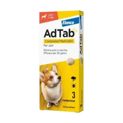 Elanco AdTab Compresse Masticabili per Cani da 5,5Kg a 11Kg (3 cpr 225mg)