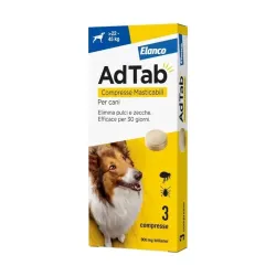 Elanco AdTab Compresse Masticabili per Cani da 22Kg a 45Kg (3 cpr 900mg)