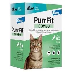 Elanco PurrFit Combo Soluzione Spot-On per Gatti e Furetti (confezione da 6 pipette)