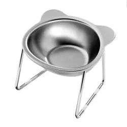 Ciotola in Acciaio Inclinata con Supporto