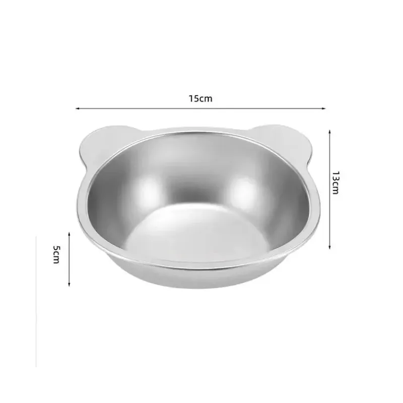 Ciotola in Acciaio Inclinata con Supporto