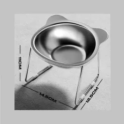 Ciotola in Acciaio Inclinata con Supporto