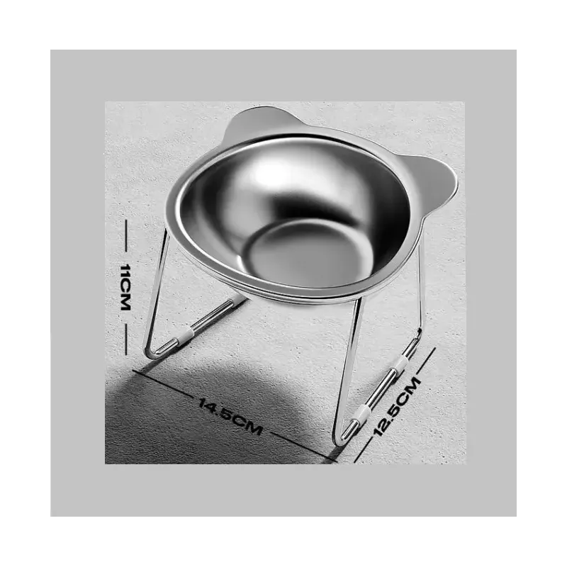 Ciotola in Acciaio Inclinata con Supporto