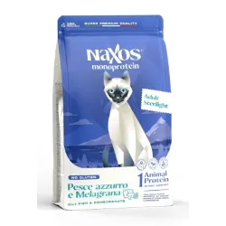 Naxos Monoprotein Crocchette Gatti Sterilizzati Sterilight Pesce azzurro e melagrana – 7Kg